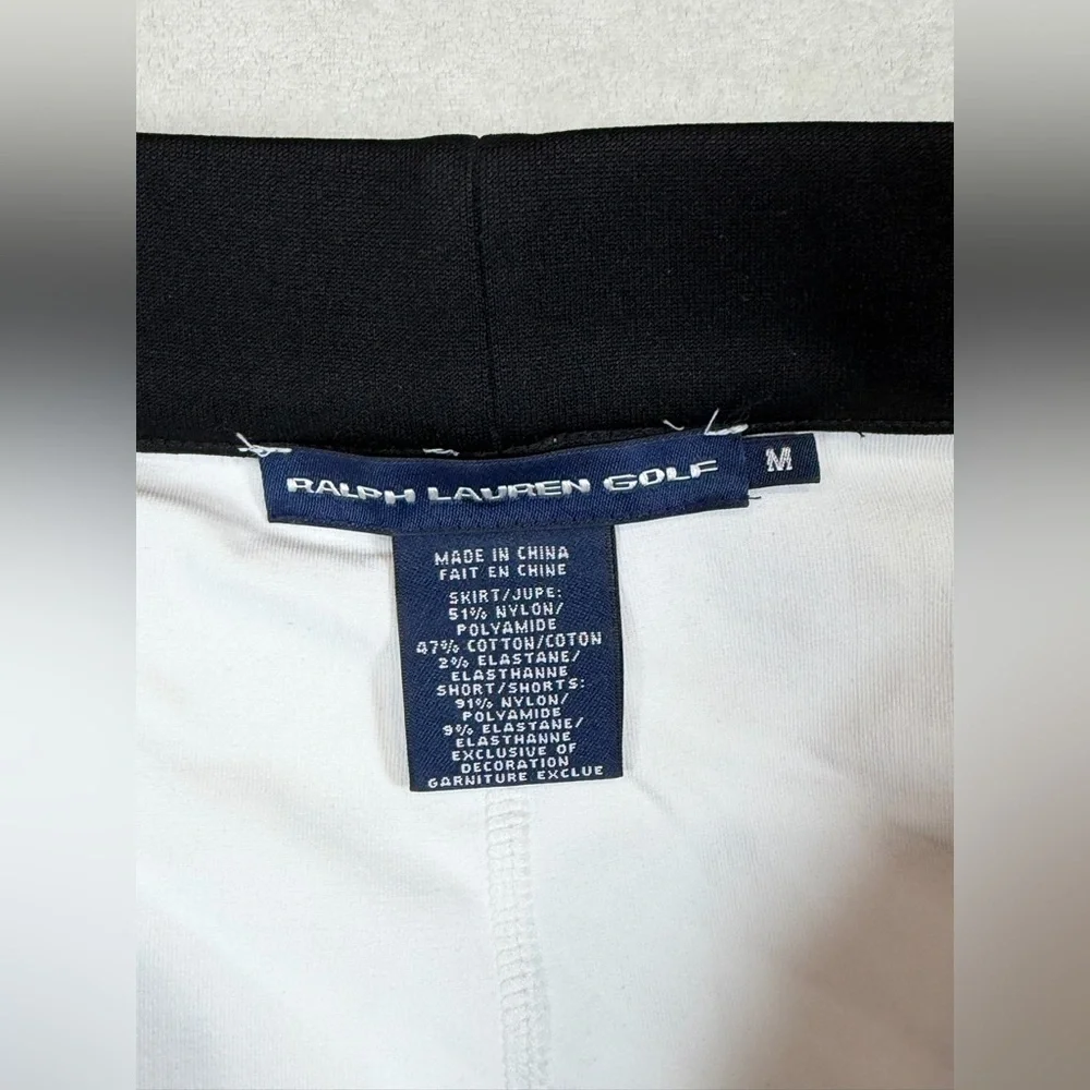 Women’s Ralph Lauren Golf Medium Cotton Blend Black and White Athletic Skirt